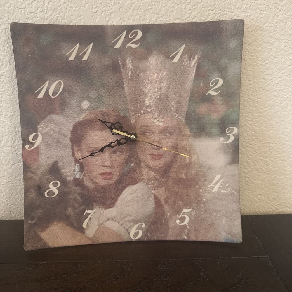 Wizard of Oz Square Clock Dorothy And Glinda 11x11